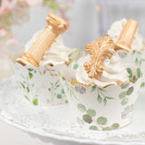 Elevate Your Dessert Presentation with White Green Paper Truffle Cup Dessert Liners