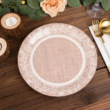 Elevate Your Table Setting with Natural Burlap Print Disposable Party Plates
