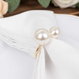 Enhance Your Wedding Table Decor with White Pearl Napkin Rings